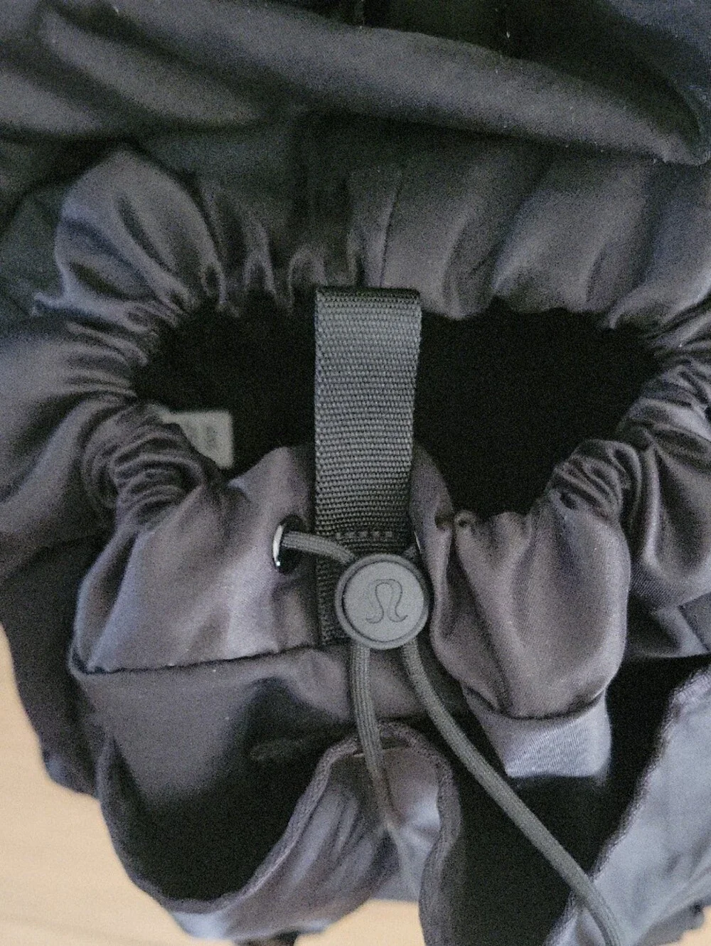 Wunderlust Lululemon Athletica Black Roll-Top Backpack  With Silver Buckles